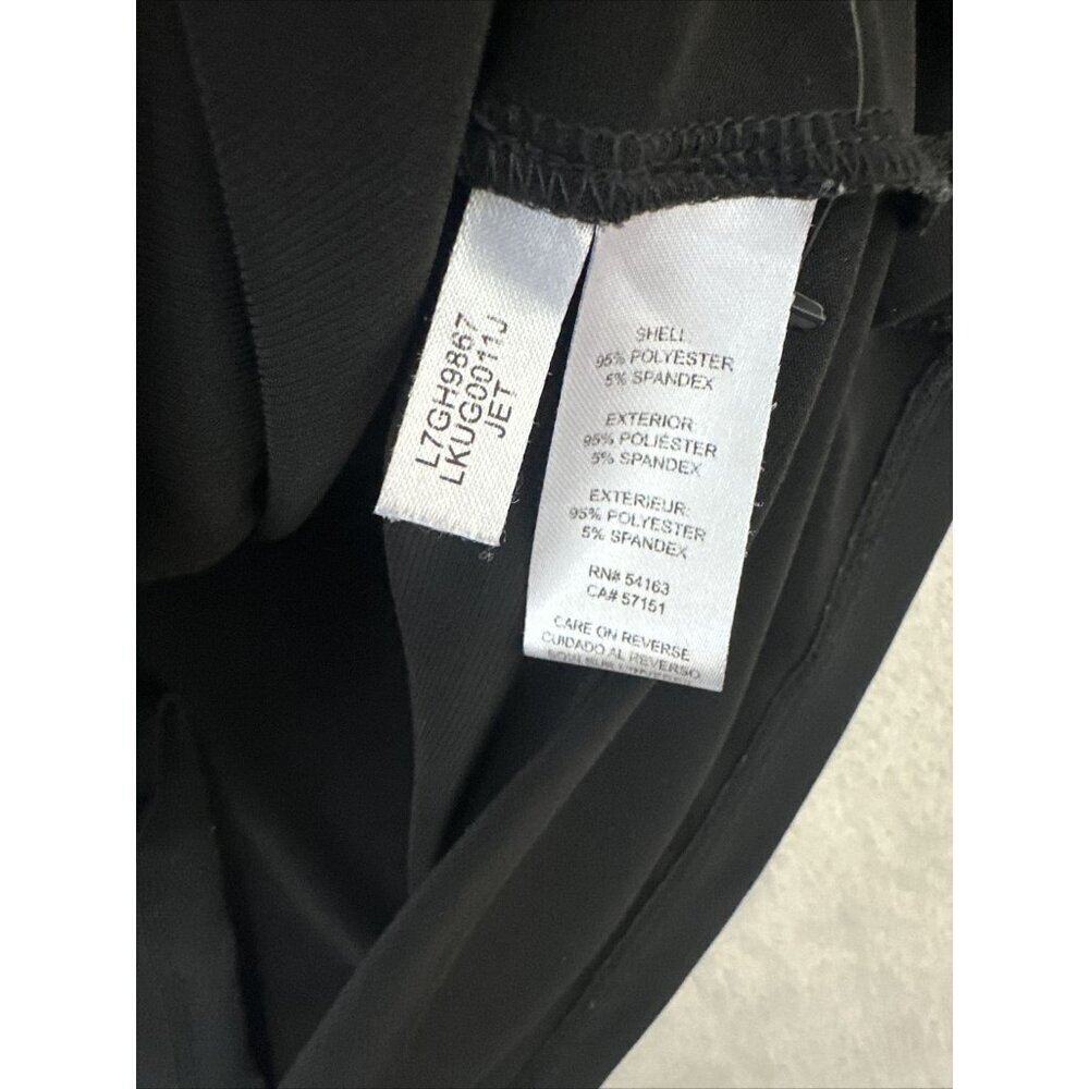 Women’s Karl Lagerfeld Blouse Ruffled Lined Black Size Small - Picture 7 of 12